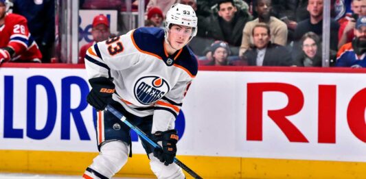 Ryan Nugent-Hopkins Fantasy Hockey Projection: 2026-27 Edmonton Oilers Outlook Ryan Nugent-Hopkins skating for the Edmonton Oilers in a 2026-27 fantasy hockey projection.