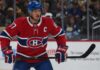 Sidney Crosby in a Montreal Canadiens concept jersey amid trade rumors involving the Pittsburgh Penguins, Michael Hage and a 2027 first-round pick
