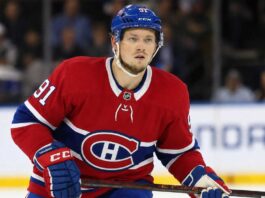 Canadiens Linked to Vladimir Tarasenko as Intriguing Free-Agent Option Vladimir Tarasenko wearing a Montreal Canadiens home jersey amid NHL free agency rumors linking him to Montreal.