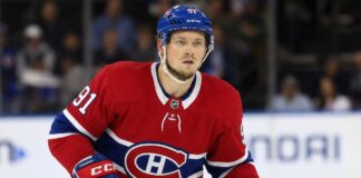 Canadiens Linked to Vladimir Tarasenko as Intriguing Free-Agent Option Vladimir Tarasenko wearing a Montreal Canadiens home jersey amid NHL free agency rumors linking him to Montreal.