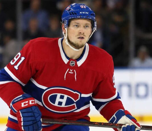 Canadiens Linked to Vladimir Tarasenko as Intriguing Free-Agent Option Vladimir Tarasenko wearing a Montreal Canadiens home jersey amid NHL free agency rumors linking him to Montreal.