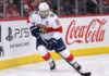 Aleksander Barkov Fantasy Hockey Projection 2026-27: Goals, Assists & Points Aleksander Barkov skating with the puck for the Florida Panthers ahead of the 2026-27 NHL season and fantasy hockey comeback.