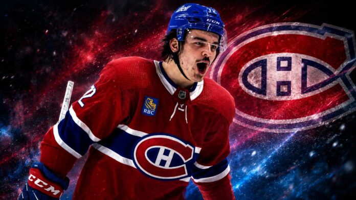 arber-xhekaj-canadiens-trade-rumors-2026 Arber Xhekaj in a Montreal Canadiens uniform as NHL trade rumors grow ahead of 2026-27 NHL training camp
