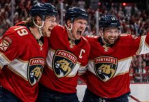 Florida Panthers Season Preview 2026-27: Roster, Predictions and Outlook Matthew Tkachuk, Brady Tkachuk and Aleksander Barkov celebrate a Florida Panthers win entering the 2026-27 NHL season.
