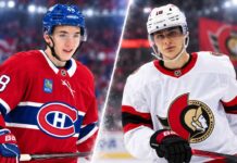 Ottawa Senators vs. Montreal Canadiens Fantasy Hockey Prediction: Players to Watch, Score Pick & How to Watch Split image of Montreal Canadiens defenseman Lane Hutson and Ottawa Senators forward Tim Stutzle ahead of the Canadiens vs. Senators fantasy hockey prediction for September 21, 2026.