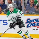 Dallas Had a Jason Robertson Trade Done, So What Happens Next? Jason Robertson of the Dallas Stars skates with the puck during NHL action as trade rumors swirl around his future in Dallas.