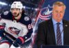 Kirill Marchenko Trade Rumors: Did Don Waddell’s Montreal Visit Reopen the Door for the Canadiens? Kirill Marchenko and Don Waddell in a split image as Montreal Canadiens trade rumors continue around the Columbus Blue Jackets forward.
