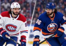 Kirill Marchenko Trade Rumors: Did the Islanders Just Start a Canadiens Bidding War? Kirill Marchenko pictured in Montreal Canadiens and New York Islanders jerseys amid NHL trade rumors involving the Columbus Blue Jackets.
