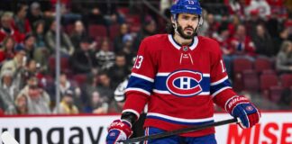 Kirill Marchenko Trade Rumors: What Don Waddell’s Comments Mean for the Montreal Canadiens Kirill Marchenko in a Montreal Canadiens home uniform in this NHL trade rumors concept image linking the Canadiens and Columbus Blue Jackets