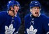 Maple Leafs Trade Rumors: Did Brendan Brisson Signing Set Up Another Move? Brendan Brisson and Patrik Laine pictured in Toronto Maple Leafs jerseys as Maple Leafs trade rumors grow following Toronto reaching the NHL’s 50-contract limit.