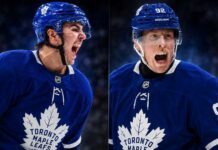 Maple Leafs Trade Rumors: Did Brendan Brisson Signing Set Up Another Move? Brendan Brisson and Patrik Laine pictured in Toronto Maple Leafs jerseys as Maple Leafs trade rumors grow following Toronto reaching the NHL’s 50-contract limit.