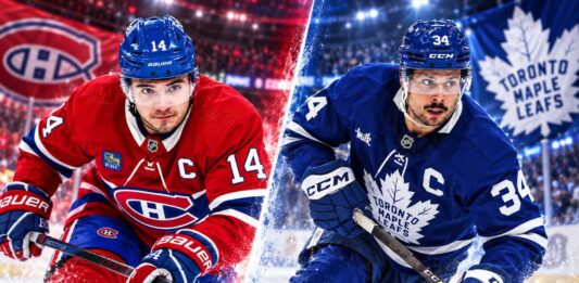 Nick Suzuki of the Montreal Canadiens and Auston Matthews of the Toronto Maple Leafs featured ahead of their September 29, 2026 NHL matchup.