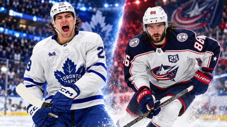Matthew Knies and Kirill Marchenko featured in Toronto Maple Leafs and Columbus Blue Jackets trade rumors as the teams discuss a potential blockbuster NHL deal.
