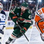 NHL News Today: Chris Kreider Waived, Quinn Hughes Waits and Hellebuyck Trade Buzz Builds Connor Hellebuyck, Quinn Hughes and Chris Kreider featured in a 3-way split NHL News image highlighting today’s trade rumors, contract updates and roster speculation.
