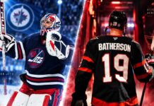 NHL News Today: Batherson Signs Record Deal as Hellebuyck Trade Drama Follows Jets Into Camp Connor Hellebuyck of the Winnipeg Jets and Drake Batherson of the Ottawa Senators in a dramatic split image for NHL News coverage on NHLTradeRumor.com
