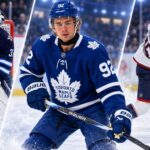 Three-way split image featuring Connor Hellebuyck, Gavin McKenna and Kirill Marchenko, highlighting the latest NHL News and trade rumors heading into the 2026-27 preseason.