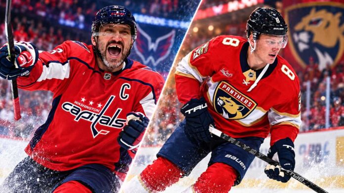 nhl-news-rumors-september-21-2026 Alex Ovechkin and Brady Tkachuk split image for NHL News featuring Ovechkin injury update and Tkachuk’s strong Florida Panthers debut