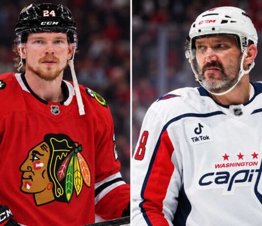 Bowen Byram in a Chicago Blackhawks jersey and Alex Ovechkin with the Washington Capitals headline the latest NHL News and NHL Scores for September 22, 2026.