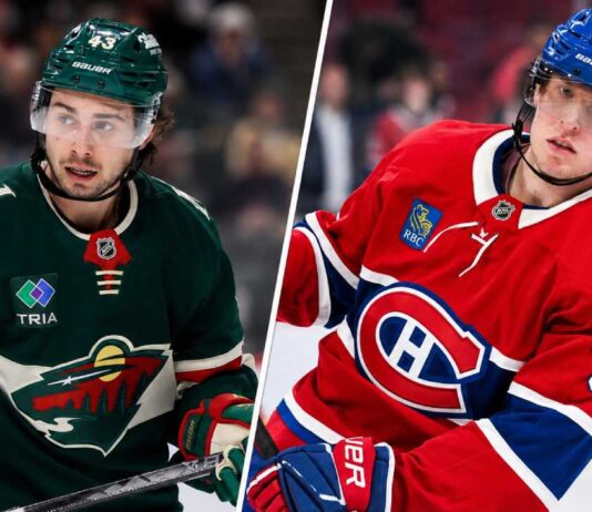 NHL News Today: Quinn Hughes Trade Buzz, Patrik Laine Interest and Cale Makar Update Quinn Hughes and Patrik Laine in a split image highlighting the latest NHL News, trade rumors, contract speculation and free agent buzz