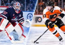 NHL News Today: Quinn Hughes Trade Rumors, Hellebuyck Pressure and Atlanta Expansion Twist Connor Hellebuyck and Quinn Hughes split image highlighting the latest NHL News and NHL trade rumors surrounding the Winnipeg Jets and Philadelphia Flyers