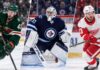 NHL News Today: DeBrincat, Hellebuyck, Hughes and Barkov Updates Split image featuring Quinn Hughes, Connor Hellebuyck and Alex DeBrincat as the latest NHL News and NHL trade rumors heat up before training camp.