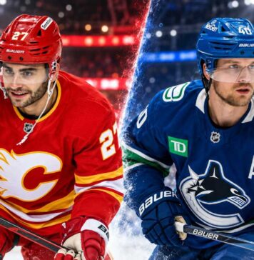 Matt Coronato of the Calgary Flames and Elias Pettersson of the Vancouver Canucks featured ahead of their September 22, 2026 preseason fantasy hockey matchup.