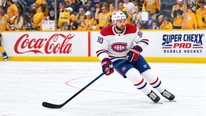 ryan-oreilly-canadiens-trade-rumors-nashville-predators Ryan O’Reilly in a Montreal Canadiens away jersey amid trade rumors linking the Nashville Predators center to Montreal.