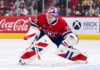 Samuel Montembeault Trade Rumors: Did His Perfect Preseason Audition Just Accelerate a Canadiens Trade? Samuel Montembeault of the Montreal Canadiens in a ready stance during preseason action as trade rumors build around the Canadiens goaltender.