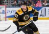 Boston Bruins Trade Rumors: Should Boston Make Its Move for Shane Wright? Shane Wright wearing a Boston Bruins home jersey amid NHL trade rumors involving the Seattle Kraken