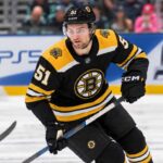 Boston Bruins Trade Rumors: Should Boston Make Its Move for Shane Wright? Shane Wright wearing a Boston Bruins home jersey amid NHL trade rumors involving the Seattle Kraken