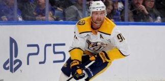 Steven Stamkos Fantasy Hockey Projection: Why 71 Points Is Still Within Reach in 2026-27 Steven Stamkos skating for the Nashville Predators ahead of the 2026-27 NHL season and fantasy hockey projections