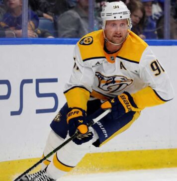 Steven Stamkos Fantasy Hockey Projection: Why 71 Points Is Still Within Reach in 2026-27 Steven Stamkos skating for the Nashville Predators ahead of the 2026-27 NHL season and fantasy hockey projections