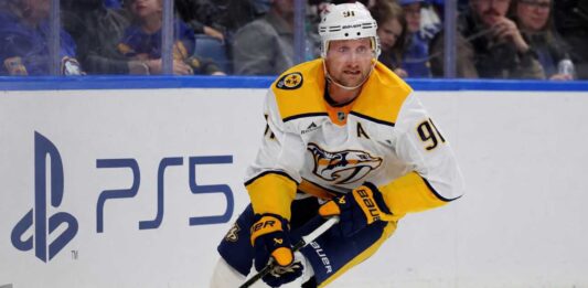 Steven Stamkos Fantasy Hockey Projection: Why 71 Points Is Still Within Reach in 2026-27 Steven Stamkos skating for the Nashville Predators ahead of the 2026-27 NHL season and fantasy hockey projections