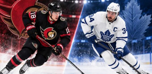 Tim Stützle of the Ottawa Senators and Auston Matthews of the Toronto Maple Leafs featured ahead of their September 23, 2026 preseason fantasy hockey matchup.