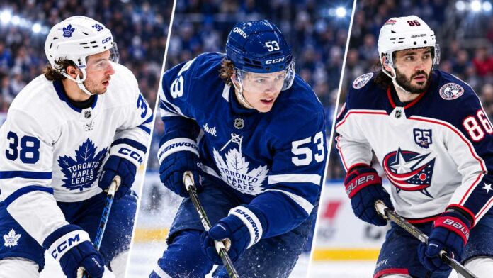 toronto-maple-leafs-kirill-marchenko-trade-rumors Ben Danford, Easton Cowan and Kirill Marchenko featured in Toronto Maple Leafs trade rumors involving the Columbus Blue Jackets.