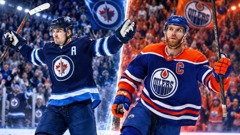Split image of Winnipeg Jets star Mark Scheifele and Edmonton Oilers captain Connor McDavid ahead of the Winnipeg Jets vs Edmonton Oilers preseason game on September 19, 2026.