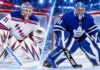 Rangers Eye Anthony Stolarz After 7-1 Disaster — Will the Maple Leafs Listen? Split image of New York Rangers goalie Igor Shesterkin and Toronto Maple Leafs goalie Anthony Stolarz amid NHL trade rumors following the Rangers' 7-1 loss to the New Jersey Devils.
