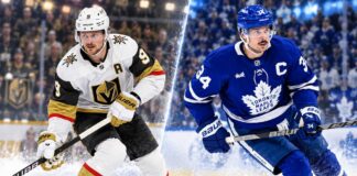 Jack Eichel of the Vegas Golden Knights and Auston Matthews of the Toronto Maple Leafs featured in an NHL fantasy hockey prediction matchup for October 8, 2026.