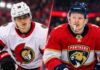 Florida Panthers vs. Ottawa Senators Fantasy Hockey Prediction: Players to Watch, Score Pick & How to Watch Tim Stützle in an Ottawa Senators jersey alongside Brady Tkachuk in a Florida Panthers jersey ahead of their October 21, 2026, NHL matchup and fantasy hockey prediction.