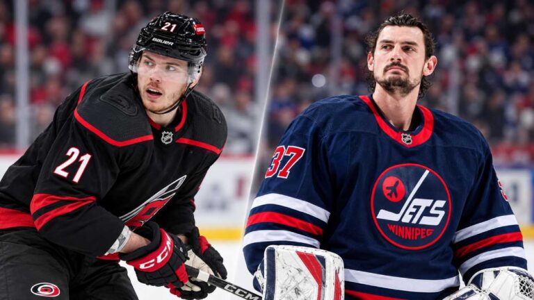 Alexander Nikishin of the Carolina Hurricanes and Connor Hellebuyck of the Winnipeg Jets featured in NHL trade rumors surrounding Carolina's revised offer for the star goaltender.