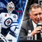Connor Hellebuyck Trade Rumors: Why October 23 Could Change Everything for the Jets Connor Hellebuyck in his Winnipeg Jets uniform alongside Los Angeles Kings GM Ken Holland as NHL trade rumors intensify ahead of the October 23 decision.