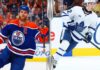 NHL News: Connor McDavid Passes Gretzky and Gavin McKenna Arrives in Style Split-screen graphic comparing Edmonton Oilers captain Connor McDavid and Toronto Maple Leafs rookie Gavin McKenna for the latest NHL news and fantasy hockey predictions.