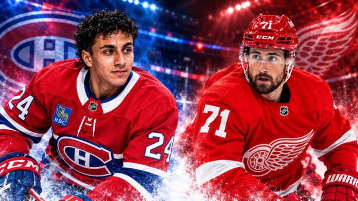 dylan-larkin-red-wings-montreal-canadiens-trade-rumors-2026 Michael Hage of the Montreal Canadiens and Dylan Larkin of the Detroit Red Wings featured in NHL trade rumors as Detroit's high asking price raises questions about a potential blockbuster trade.