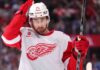 Dylan Larkin Suspended by Red Wings: The $41,237-a-Day Trade Standoff Dylan Larkin wearing Detroit Red Wings No. 71 uniform during an NHL game, as his October 2026 suspension and salary losses dominate Red Wings trade news.
