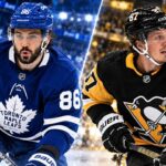 Canadiens Trade Rumors: Montreal’s Failed Marchenko Plan Has a Surprising Rickard Rakell Twist Kirill Marchenko in a Toronto Maple Leafs jersey alongside Rickard Rakell of the Pittsburgh Penguins in a split image highlighting Montreal Canadiens trade rumors and a reported trade proposal involving both forwards.