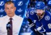 Nikita Kucherov Trade Request: Lightning Refuse to Move Him as $20M Question Looms Split image of Tampa Bay Lightning forward Nikita Kucherov and general manager Julien BriseBois amid Kucherov trade request reports.