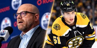 Stan Bowman and Boston Bruins center Matt Poitras featured in Edmonton Oilers trade rumors about a potential mystery center target.