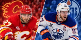 Calgary Flames vs. Edmonton Oilers Fantasy Hockey Prediction: Players to Watch, Score Pick & How to Watch Split image of Connor McDavid of the Edmonton Oilers and Matt Coronato of the Calgary Flames ahead of their October 28, 2026 NHL matchup.