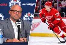 NHL News and NHL Rumors Today: Edvinsson Trade Request, Oilers Shopping and Saturday NHL Scores Edmonton Oilers GM Stan Bowman and Detroit Red Wings defenseman Simon Edvinsson featured in NHL trade rumors.