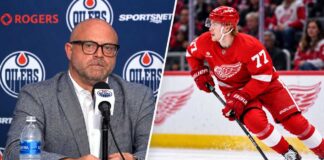 NHL News and NHL Rumors Today: Edvinsson Trade Request, Oilers Shopping and Saturday NHL Scores Edmonton Oilers GM Stan Bowman and Detroit Red Wings defenseman Simon Edvinsson featured in NHL trade rumors.